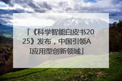 《科学智能白皮书2025》发布，中国引领AI应用型创新领域