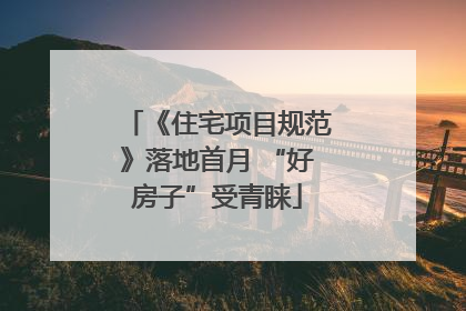 《住宅项目规范》落地首月 “好房子”受青睐