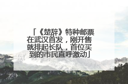 《楚辞》特种邮票在武汉首发，刚开售就排起长队，首位买到的市民直呼激动