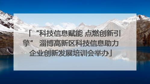 “科技信息赋能 点燃创新引擎” 淄博高新区科技信息助力企业创新发展培训会举办