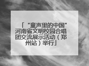 “童声里的中国”河南省文明校园合唱团交流展示活动（郑州站）举行