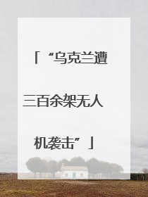 “乌克兰遭三百余架无人机袭击”