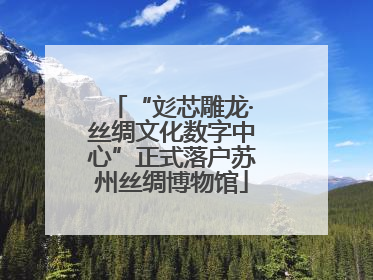 “彣芯雕龙·丝绸文化数字中心”正式落户苏州丝绸博物馆