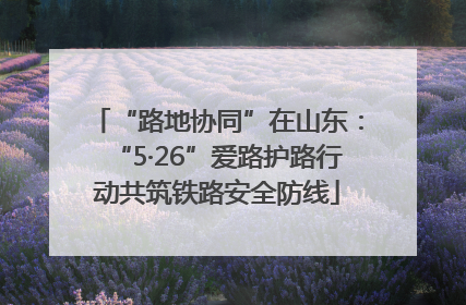 “路地协同”在山东：“5·26”爱路护路行动共筑铁路安全防线