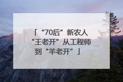 “70后”新农人“王老开”从工程师到“羊老开”