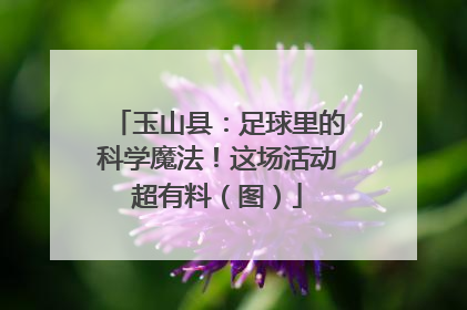 玉山县：足球里的科学魔法！这场活动超有料（图）