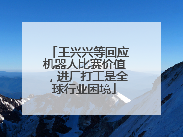 王兴兴等回应机器人比赛价值，进厂打工是全球行业困境
