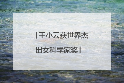 王小云获世界杰出女科学家奖
