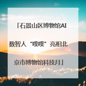 石景山区博物馆AI数智人“噗噗”亮相北京市博物馆科技月