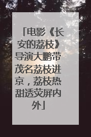 电影《长安的荔枝》导演大鹏带茂名荔枝进京，荔枝热甜透荧屏内外