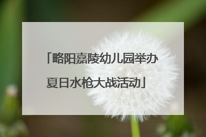 略阳嘉陵幼儿园举办夏日水枪大战活动