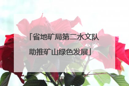 省地矿局第二水文队助推矿山绿色发展