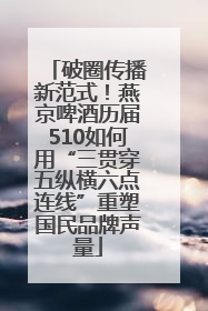 破圈传播新范式！燕京啤酒历届510如何用“三贯穿五纵横六点连线”重塑国民品牌声量