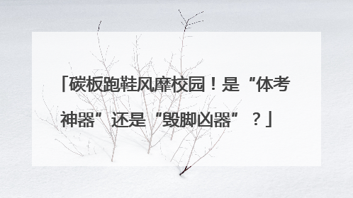 碳板跑鞋风靡校园！是“体考神器”还是“毁脚凶器”？