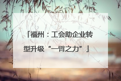 福州：工会助企业转型升级“一臂之力”