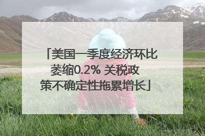 美国一季度经济环比萎缩0.2% 关税政策不确定性拖累增长