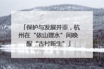 保护与发展并重，杭州在“依山理水”间唤醒“古村新生”