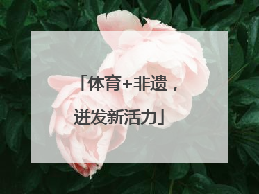 体育+非遗，迸发新活力
