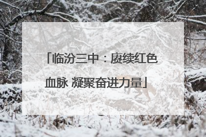 临汾三中：赓续红色血脉 凝聚奋进力量