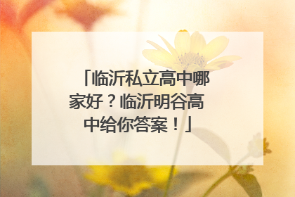 临沂私立高中哪家好？临沂明谷高中给你答案！