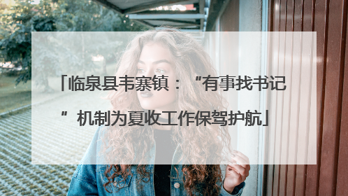 临泉县韦寨镇：“有事找书记”机制为夏收工作保驾护航