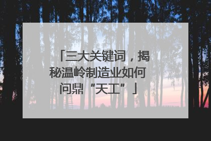 三大关键词，揭秘温岭制造业如何问鼎“天工”