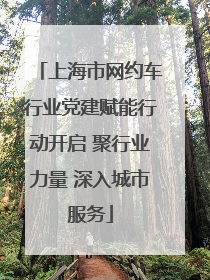 上海市网约车行业党建赋能行动开启 聚行业力量 深入城市服务