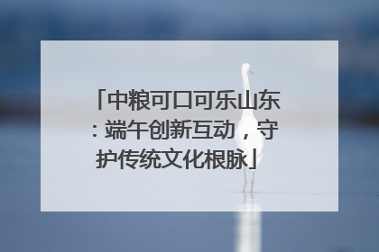 中粮可口可乐山东：端午创新互动，守护传统文化根脉