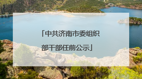 中共济南市委组织部干部任前公示