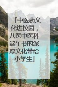 中医药文化进校园，八医中医科端午节的深厚文化带给小学生