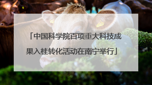 中国科学院百项重大科技成果入桂转化活动在南宁举行
