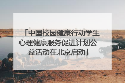 中国校园健康行动学生心理健康服务促进计划公益活动在北京启动