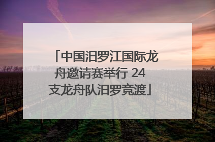 中国汨罗江国际龙舟邀请赛举行 24支龙舟队汨罗竞渡