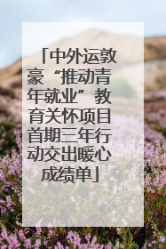 中外运敦豪“推动青年就业”教育关怀项目首期三年行动交出暖心成绩单