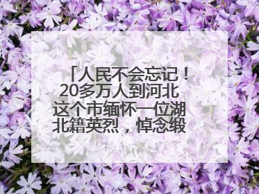 人民不会忘记！20多万人到河北这个市缅怀一位湖北籍英烈，悼念缎带挂满纪念馆