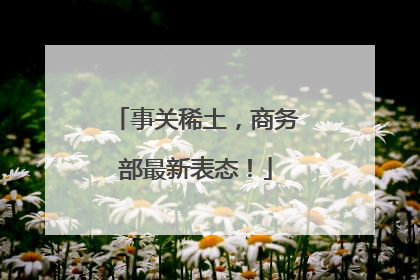 事关稀土，商务部最新表态！