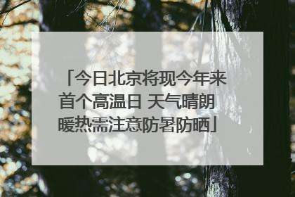 今日北京将现今年来首个高温日 天气晴朗暖热需注意防暑防晒