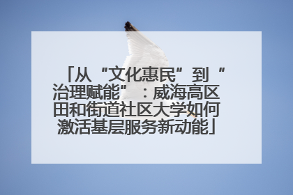 从“文化惠民”到“治理赋能”：威海高区田和街道社区大学如何激活基层服务新动能