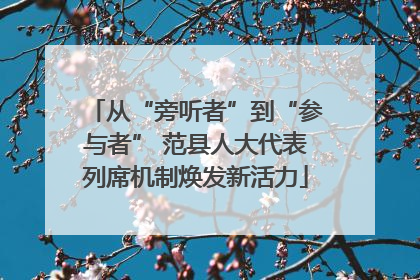 从“旁听者”到“参与者” 范县人大代表列席机制焕发新活力