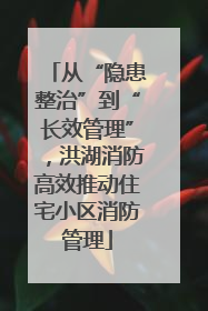 从“隐患整治”到“长效管理”，洪湖消防高效推动住宅小区消防管理