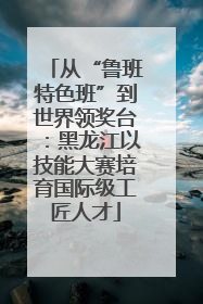 从“鲁班特色班”到世界领奖台：黑龙江以技能大赛培育国际级工匠人才