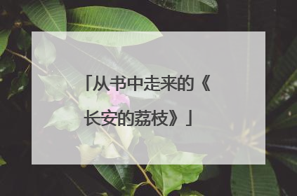 从书中走来的《长安的荔枝》