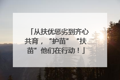 从扶优惩劣到齐心共育，“护苗”“扶苗”他们在行动！