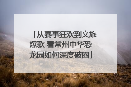 从赛事狂欢到文旅爆款 看常州中华恐龙园如何深度破圈