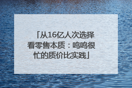从16亿人次选择看零售本质：鸣鸣很忙的质价比实践
