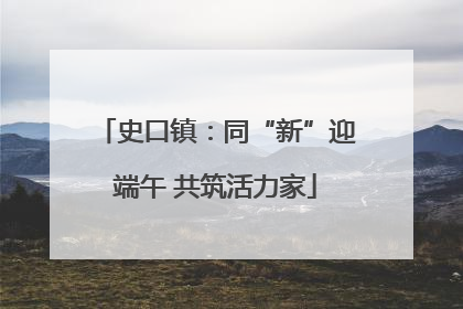 史口镇：同“新”迎端午 共筑活力家