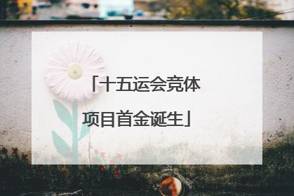 十五运会竞体项目首金诞生
