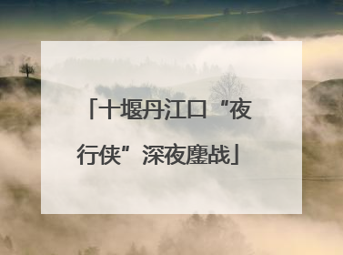 十堰丹江口“夜行侠”深夜鏖战