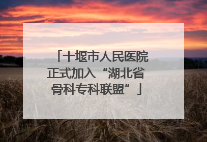 十堰市人民医院正式加入“湖北省骨科专科联盟”