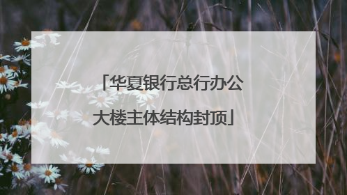 华夏银行总行办公大楼主体结构封顶